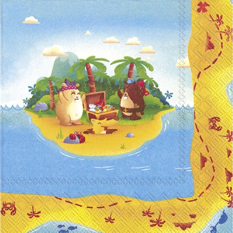 Servetten "Treasure Hunt" 33x33 cm