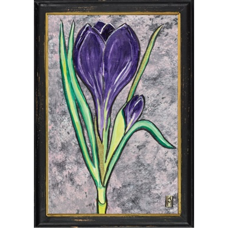 Lijstje hout zwart Crocus, 34x23,5cm
