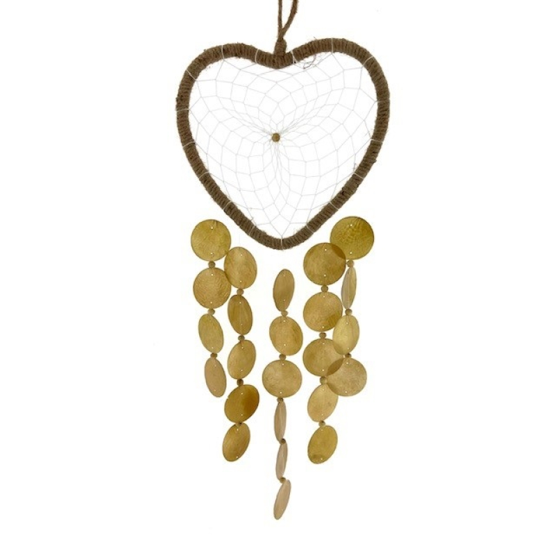 Mobiel Gaby hart capice goud 23 cm x 22 cm