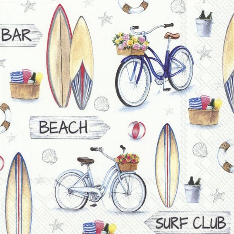 Servetten "Surf Club" 33x33 cm