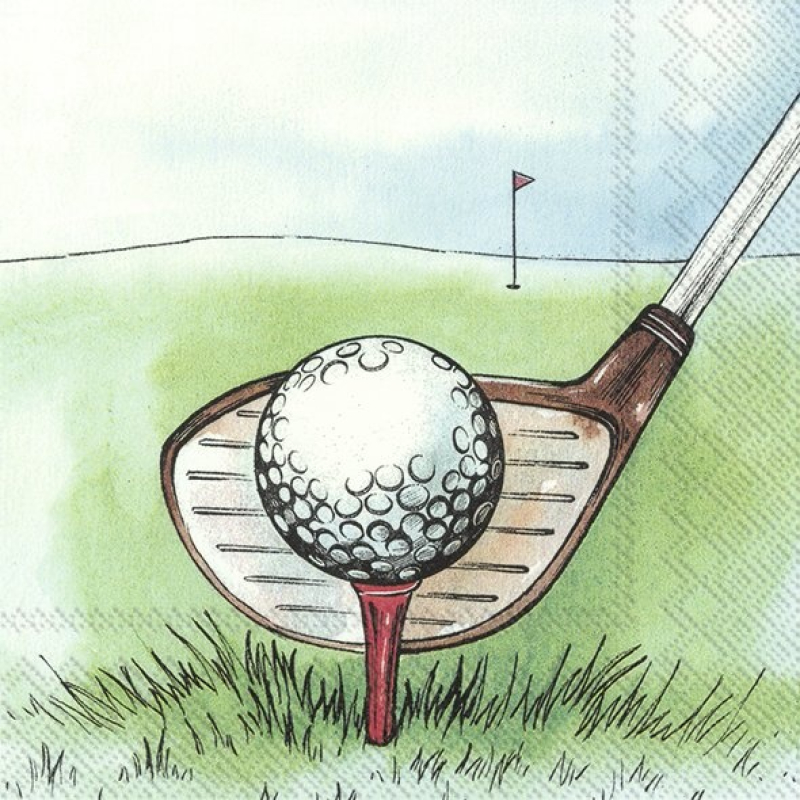 Servetten "Love golf" 33x33 cm