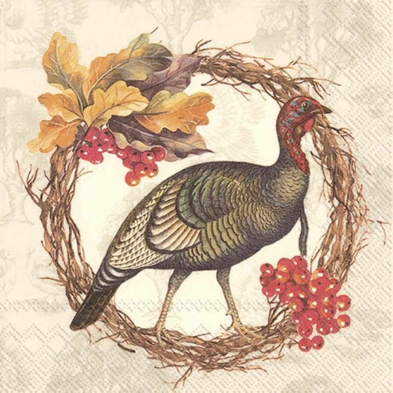 Servetten "Thanksgiving Turkey" 33x33 cm