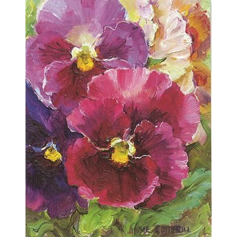 Cadeaukaart Viooltjes 7,5x9,5cm