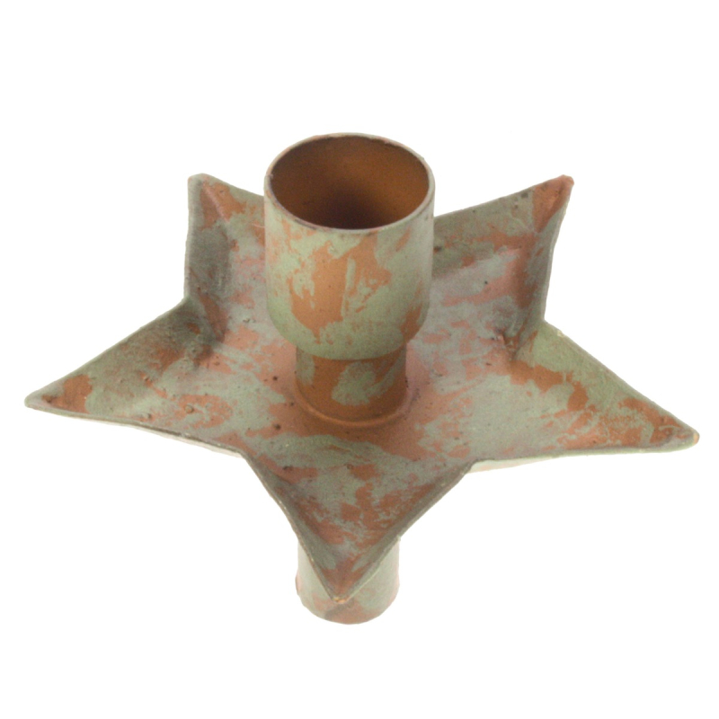 Kandelaar voor op fles Ster metaal Ø9,5x9cm