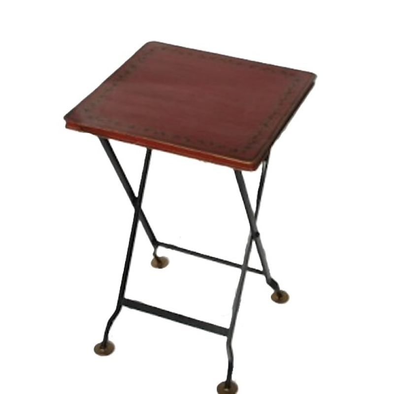 Klaptafeltje VK Rood rand goud, 40,5x40,5x61cm