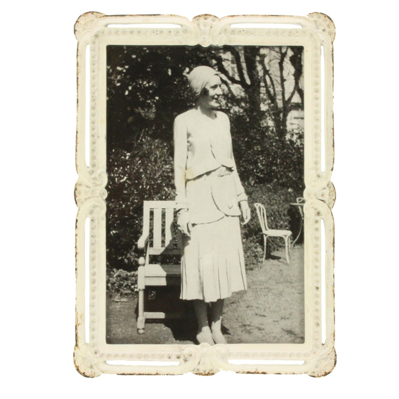 Fotolijstje antiek wit (9,5x14cm) 12,5x17,5cm