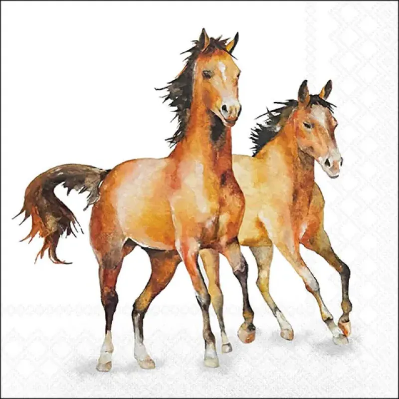 Servetten "Wild horses" 33x33 cm