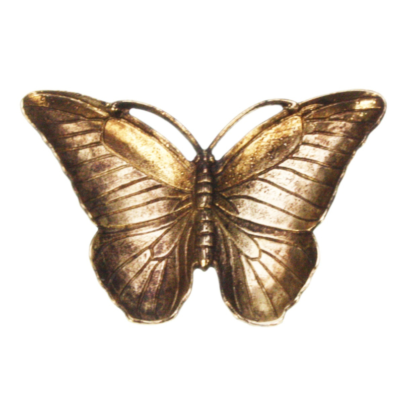 Schaaltje Vlinder, goudkleurig 13x1x9cm