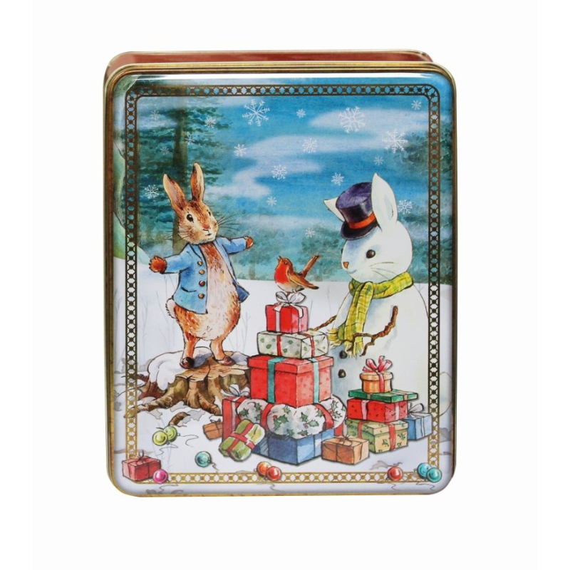 Blik Peter Rabbit met cadeaus 19,5x15,5x7,5cm