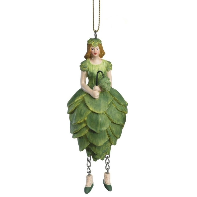 Bloemenmeisje hangend "Hop"