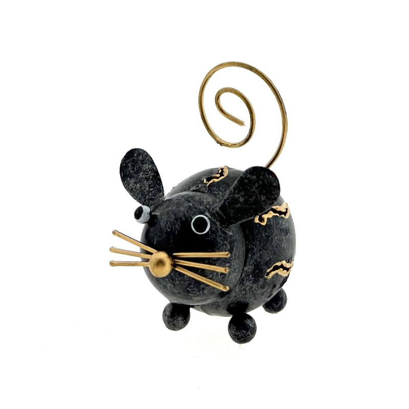 Metalen muis Micky zwart