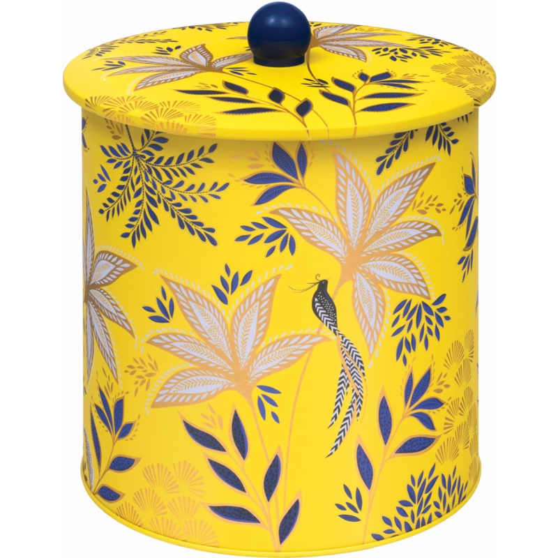 Blik Pauw, geel Ø18x17,5cm