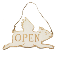 Hangend Varken infobordje, 28x1x21cm