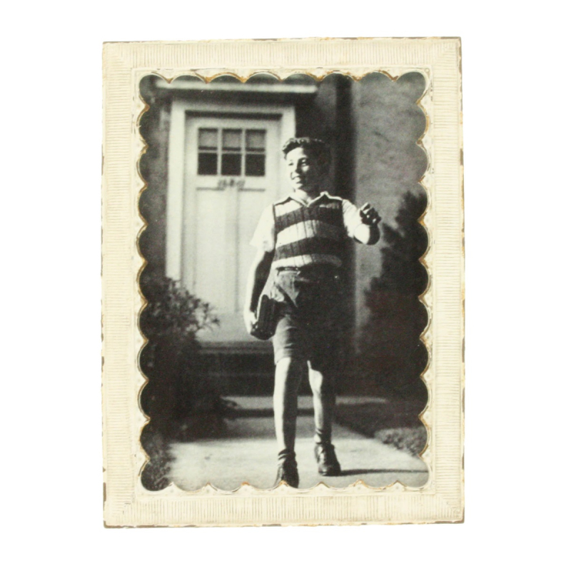Fotolijstje antiek wit (8x11,5cm) 10x13,5cm