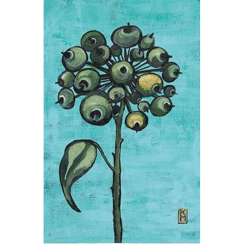 Dubbele kaart met env. Hedera 11,5x17,5cm