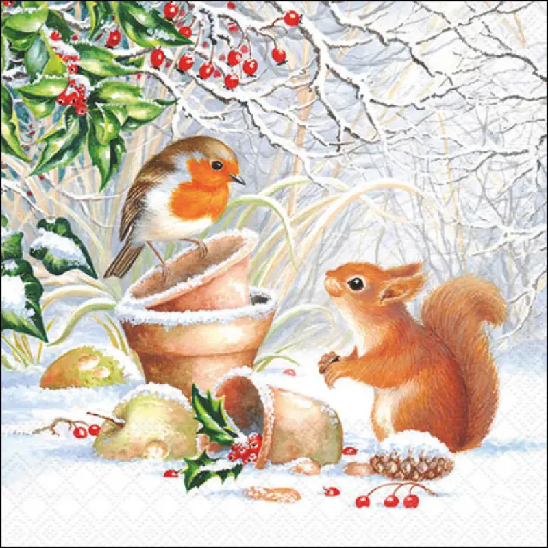 Servetten "Winter picture" 33x33 cm