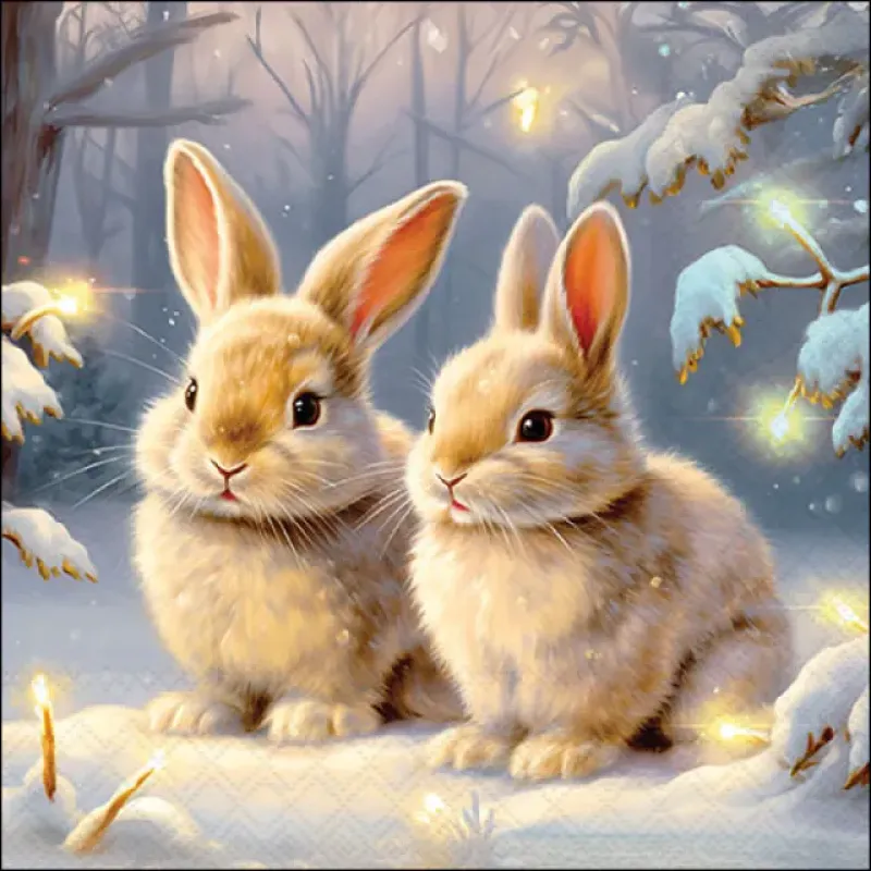 Servetten "Welcome winter" 33x33 cm