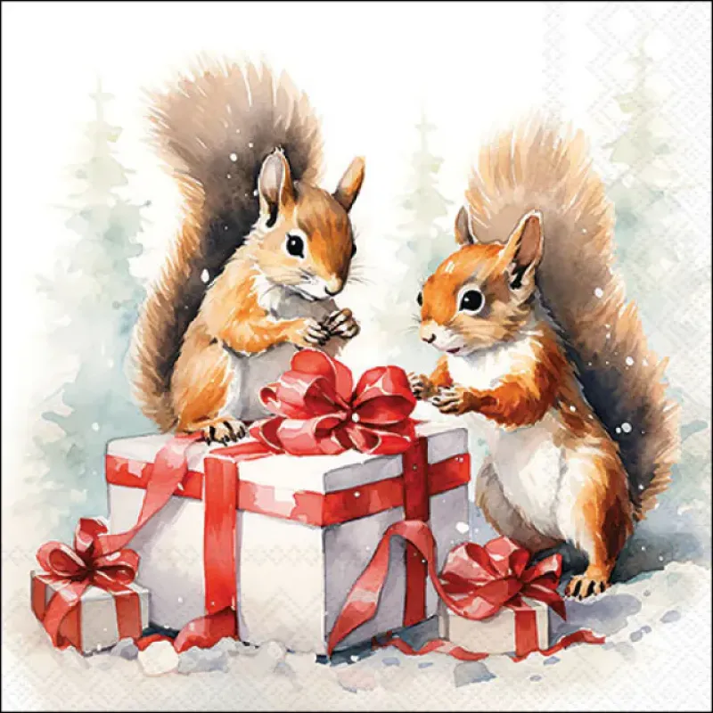 Servetten "Great gift" 33x33 cm