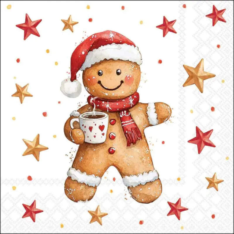 Servetten "Cocoa and cookie" 33x33 cm