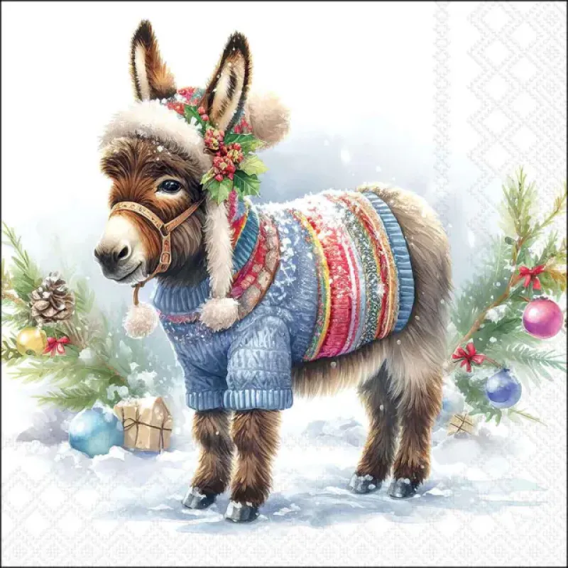 Servetten "Wooly donkey" 33x33 cm