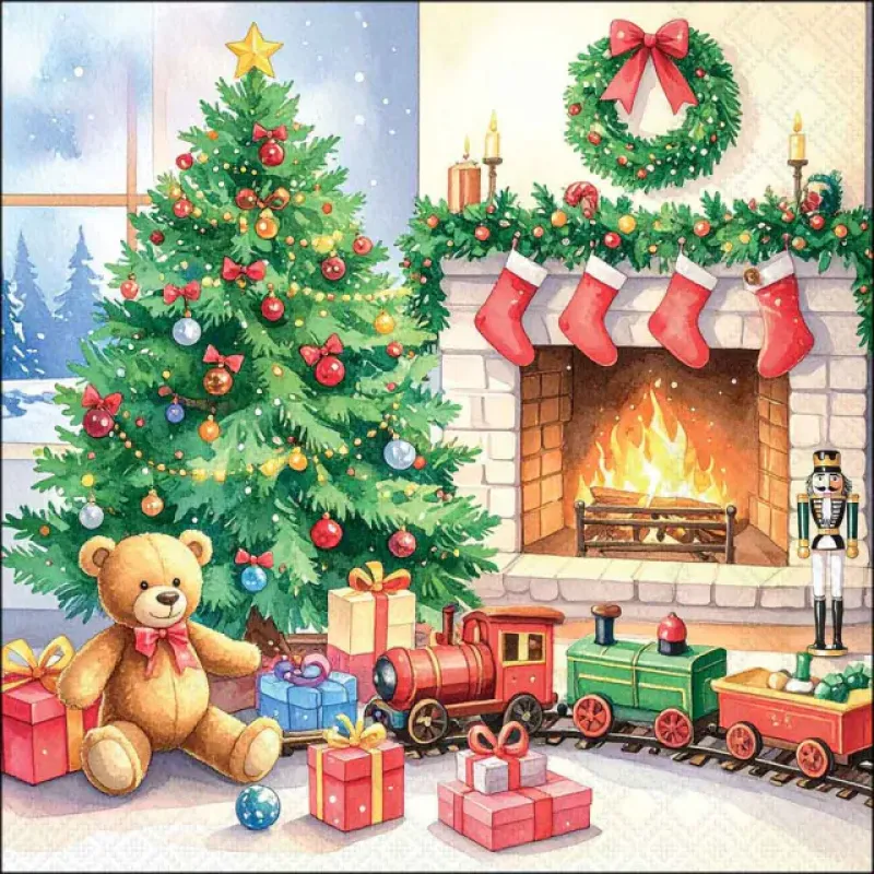 Servetten "By the fireplace" 33x33 cm