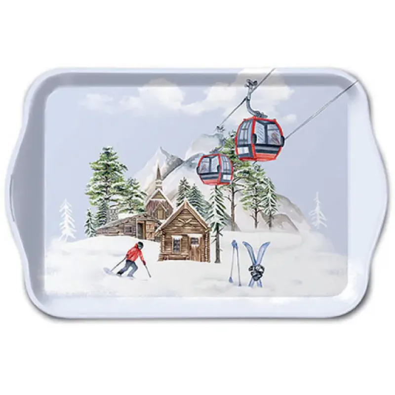 Dienblaadje "Ski hut"