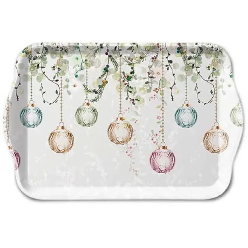 Dienblaadje "Floral Christmas grey"