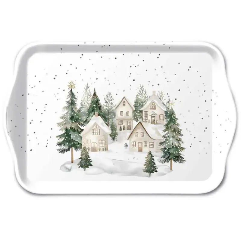 Dienblaadje "Snowy houses"