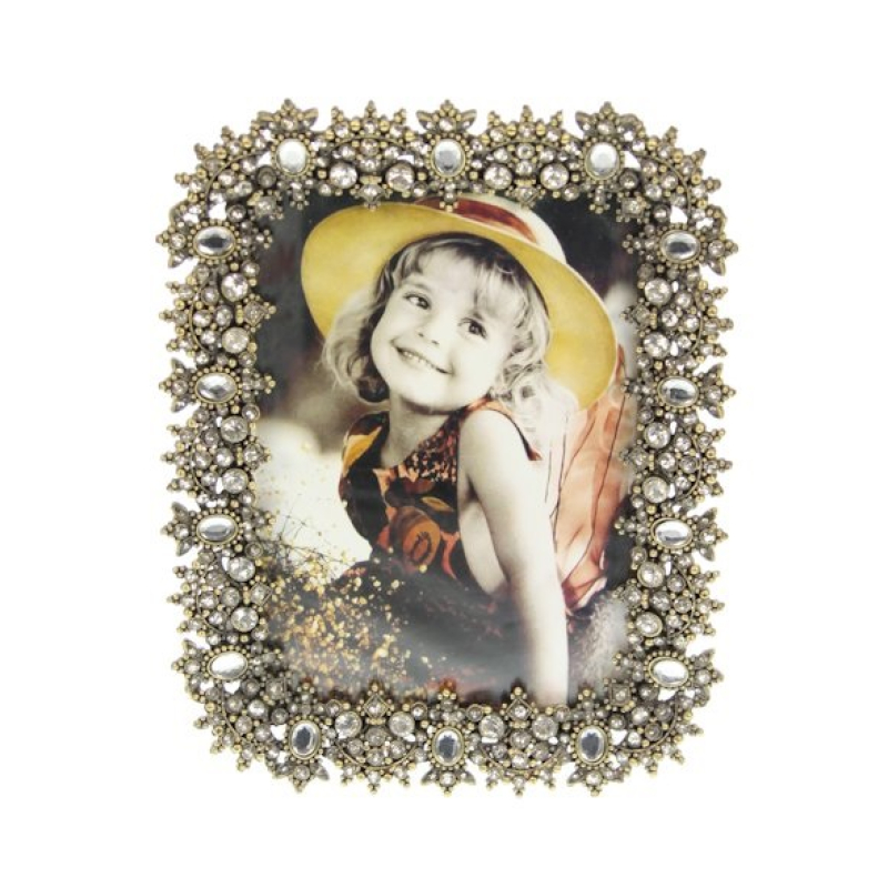 Fotolijstje veelvoudig strass (13x9) 16,5x13cm