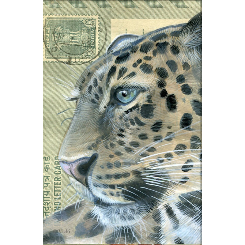 Dubbele kaart met env. Panter 11,5x17,5cm