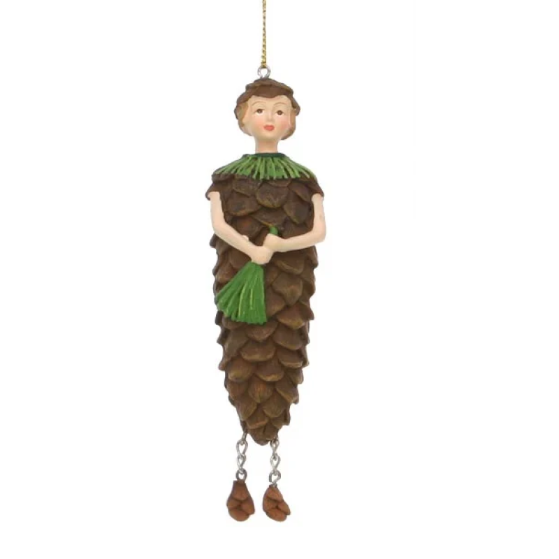 Bloemenmeisje hangend "Dennenappel"