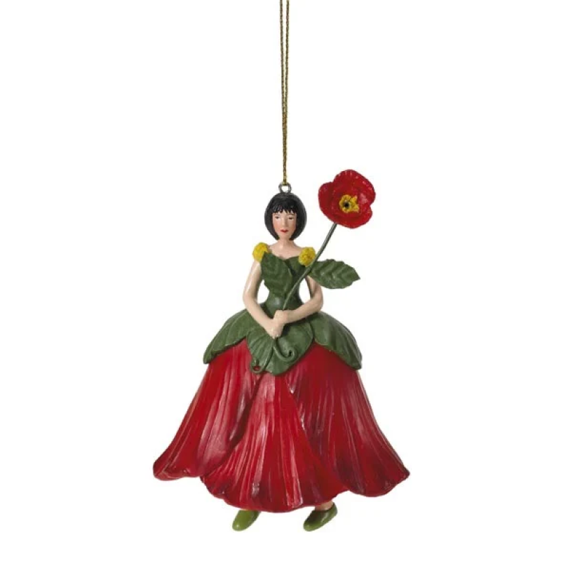 Bloemenmeisje hangend "Klaproos"