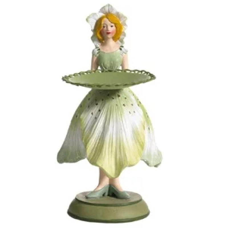 Bloemenmeisje kaarsenhouder "Kerstroos"