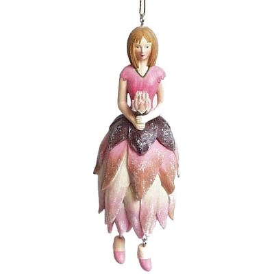 Bloemenmeisje hangend "Protea Roze"