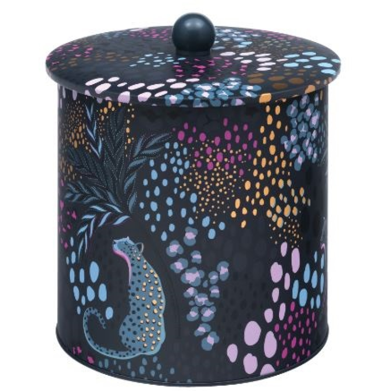 Blik Luipaard zwart Ø17x17,3cm