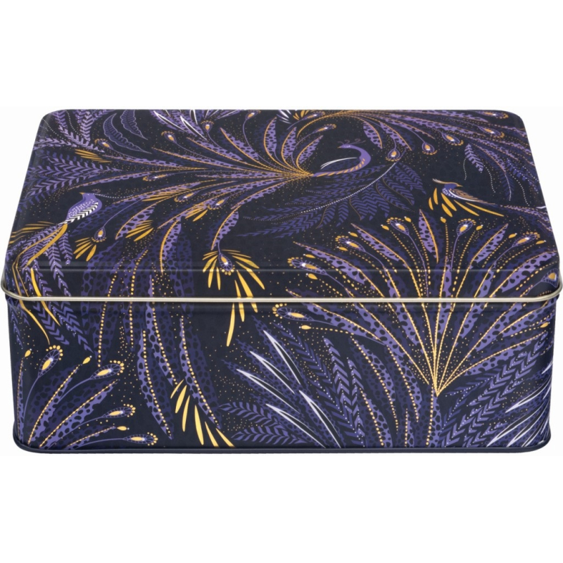 Blik Pauw, donkerblauw 20x16x7,5cm