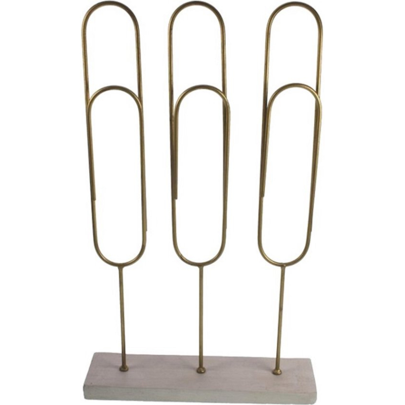Kaart/foto houder Paperclip goudkleurig metaal 27,5x7x45,5cm