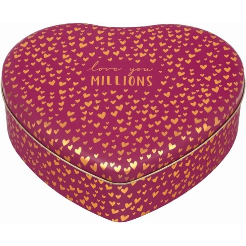  Blik hartvormig Love You Millions 25x23x7,8cm