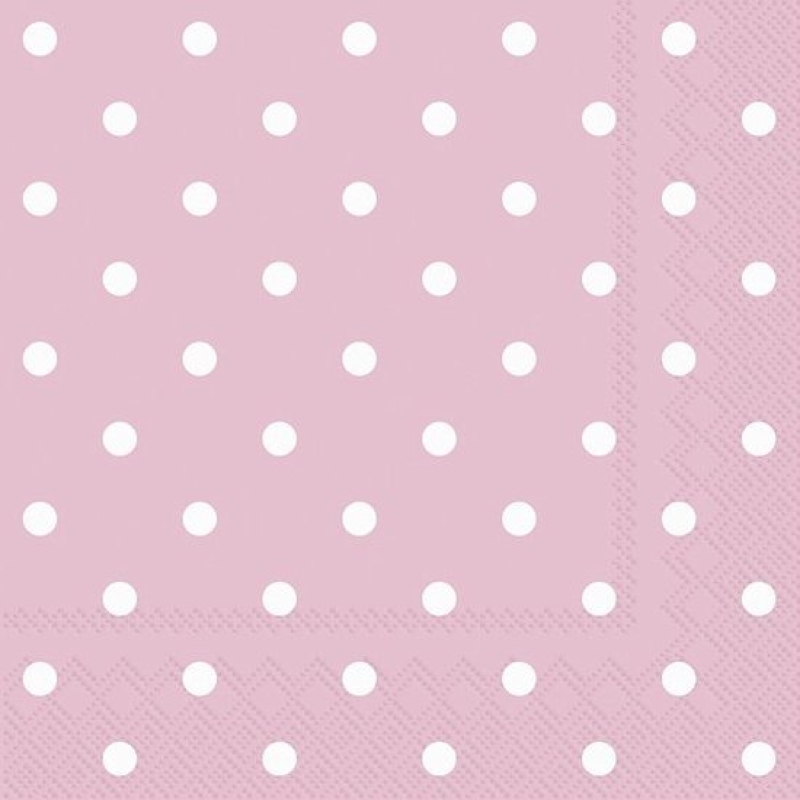 Servetten "Little Dots Rose" 33x33 cm