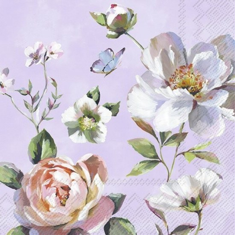 Servetten "Jonna Lilac" 33x33 cm