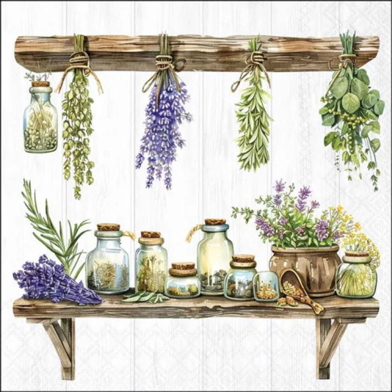 Servetten "Herb kitchen" 33x33 cm