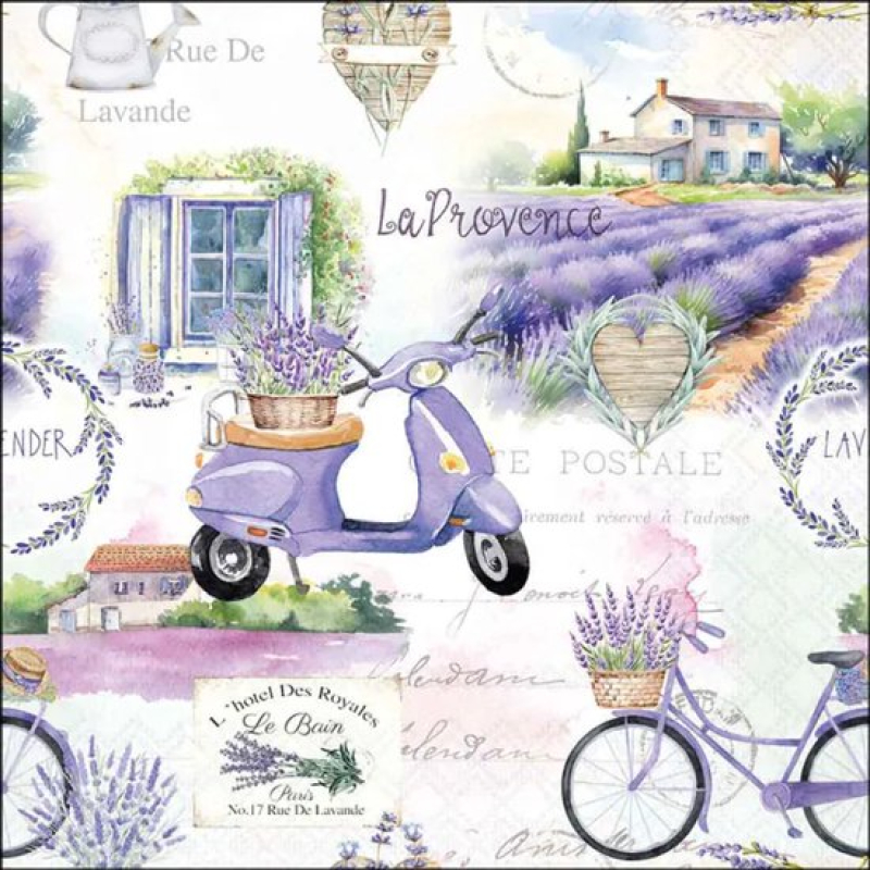 Servetten "La Provence" 33x33 cm