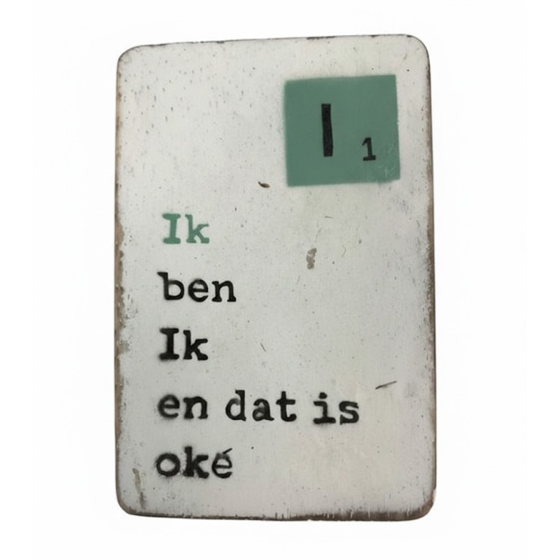 Houten Magneet 6x9 cm Ik