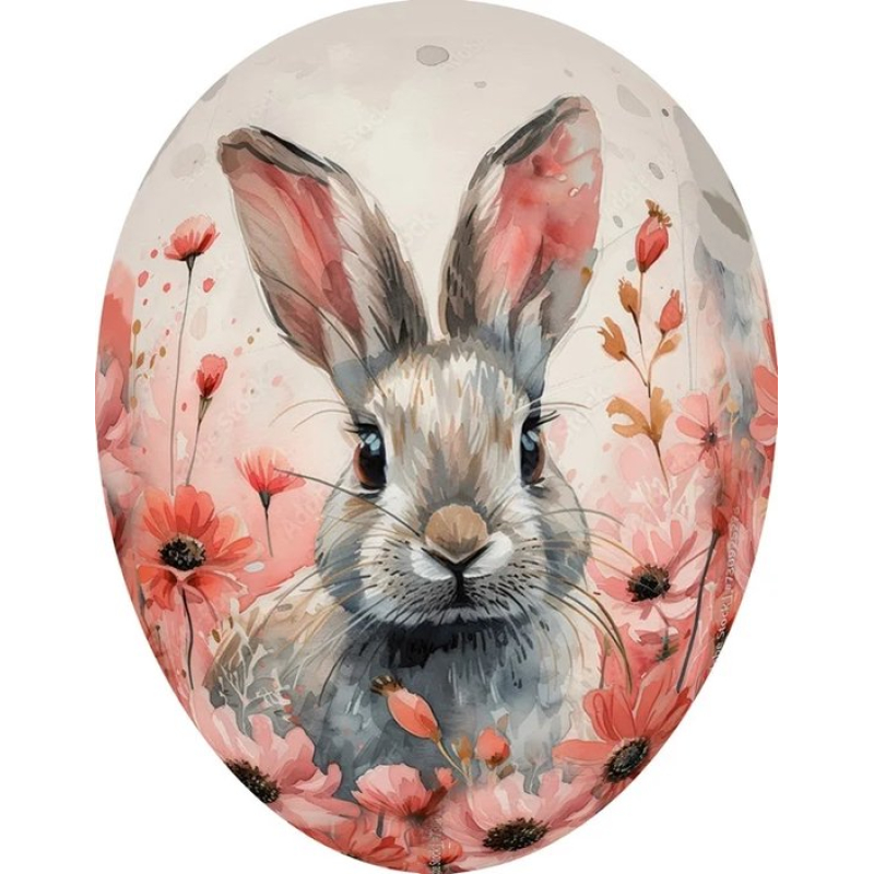 Ei karton Bunny in Poppies, 35cm