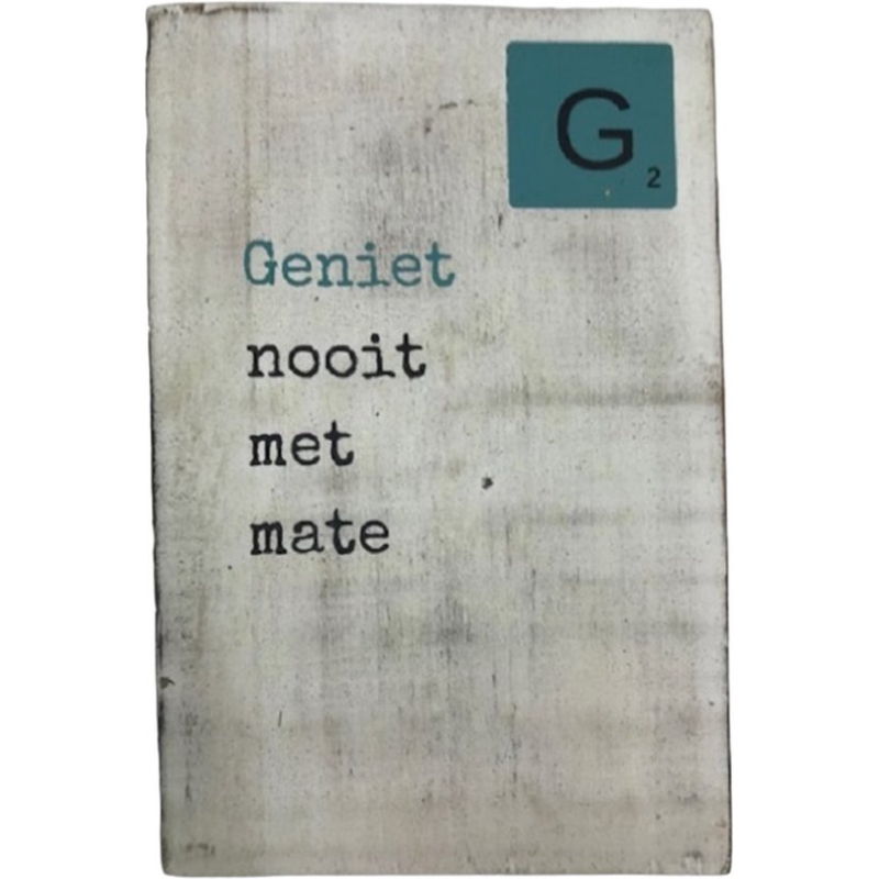 Tekstblok G "Geniet"