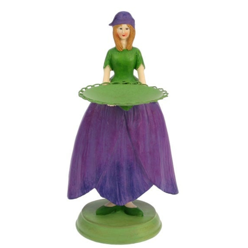 Bloemenmeisje kaarsenhouder "Viooltje"