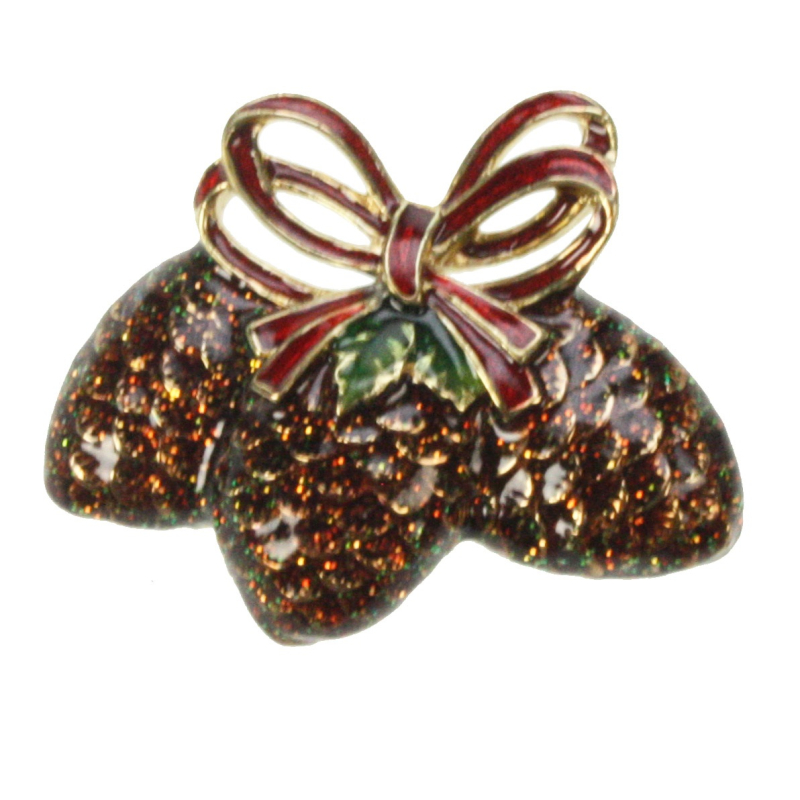 Broche Eikels met strik