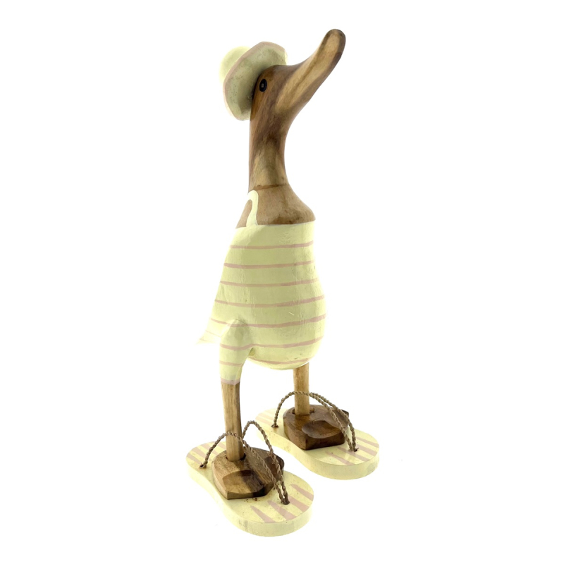 Houten eend Steven L lichtgeel streep