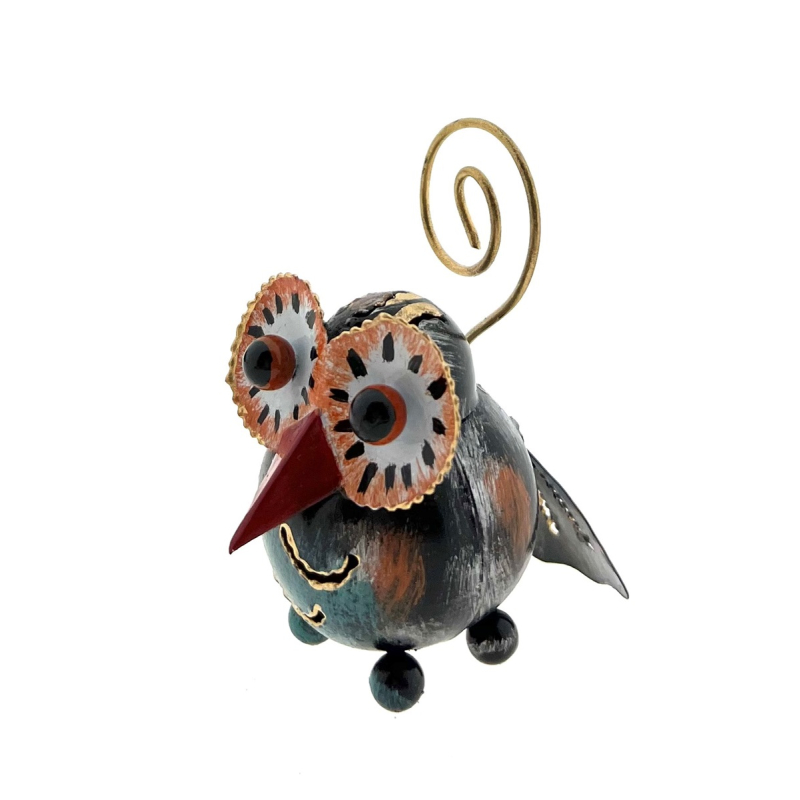 Metalen vogel Kiko gekleurd