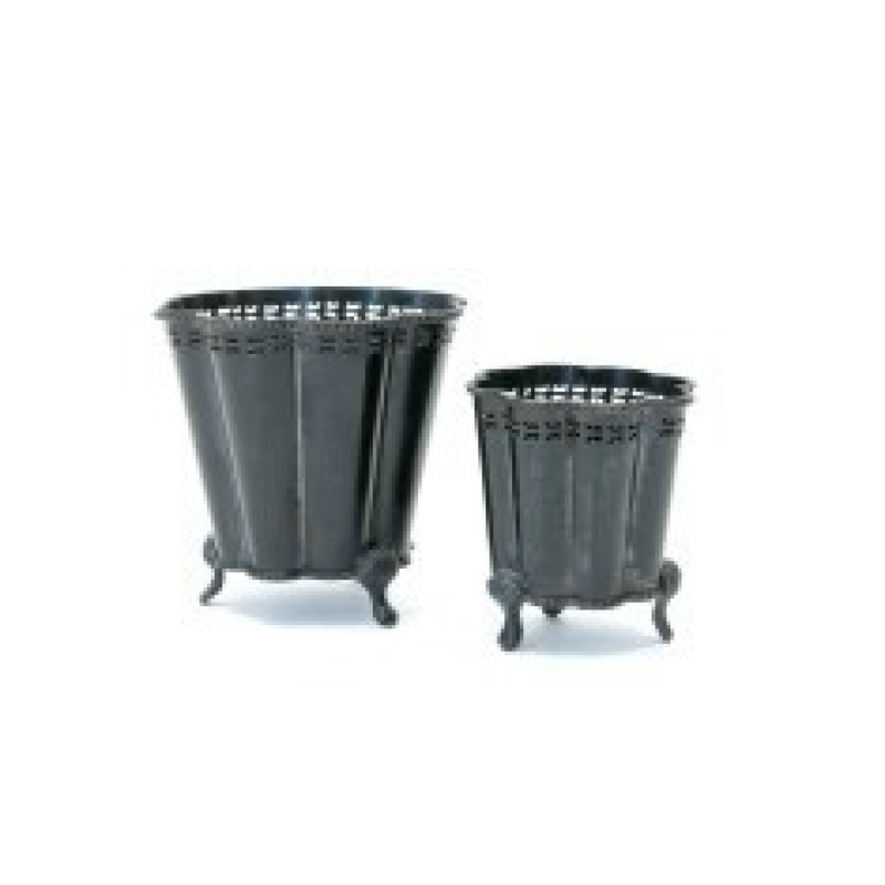 Bakje Geschulpt Pootjes zw. s2 Ø13,5x13,5/Ø10x13cm
